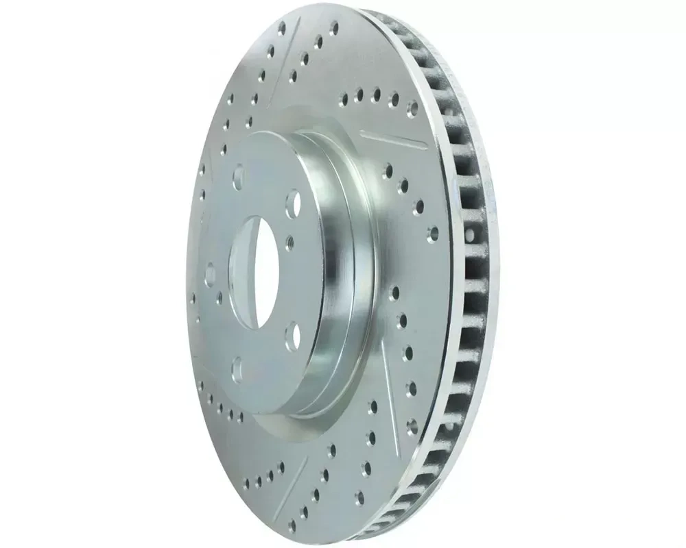 StopTech Select Sport Drilled Slotted Brake Rotor Front Right - Ford Mustang 2005-2014, Black, 227.44146R