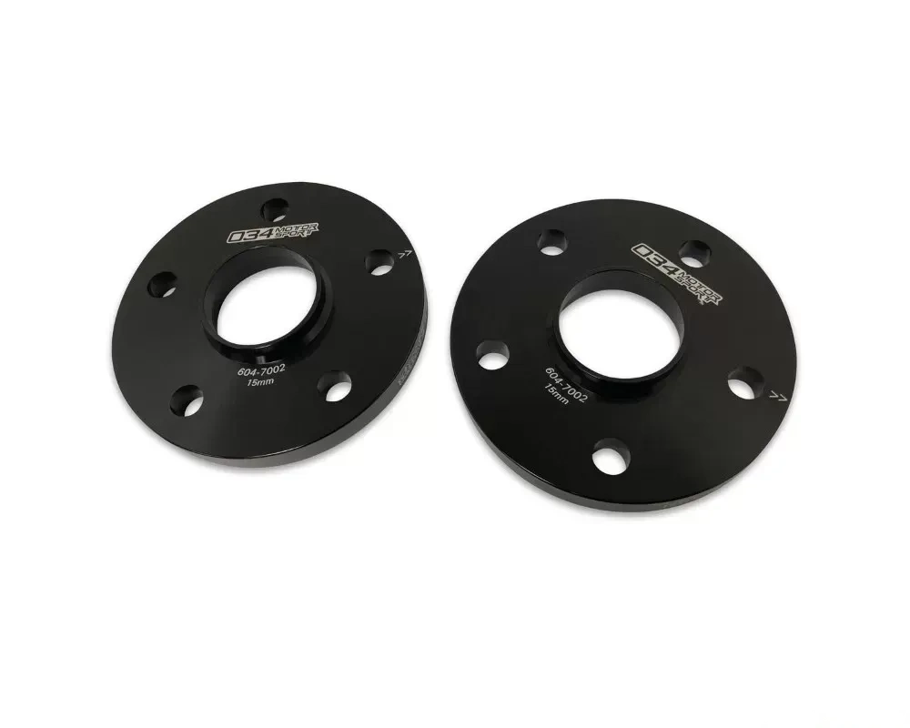 034 Motorsports 15mm Wheel Spacer Pair for Audi/Volkswagen 5x112mm, 57.1mm Bore, Billet Aluminum