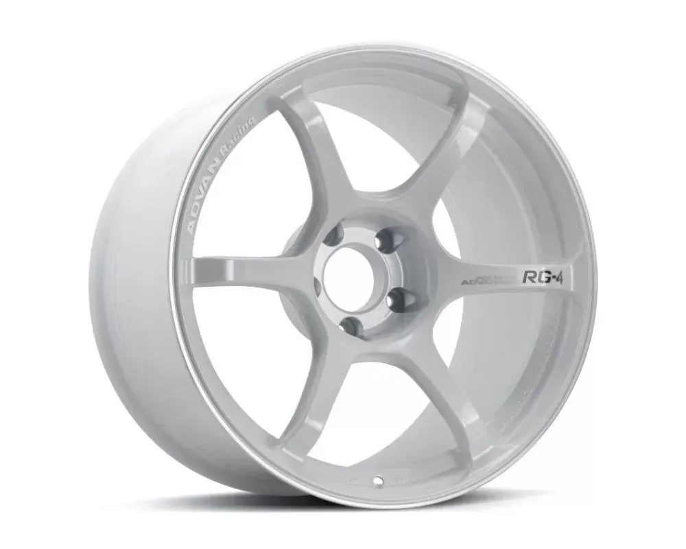 Advan RG-4 Wheel 18x9 5x114.3 35mm Racing White Metallic & Ring