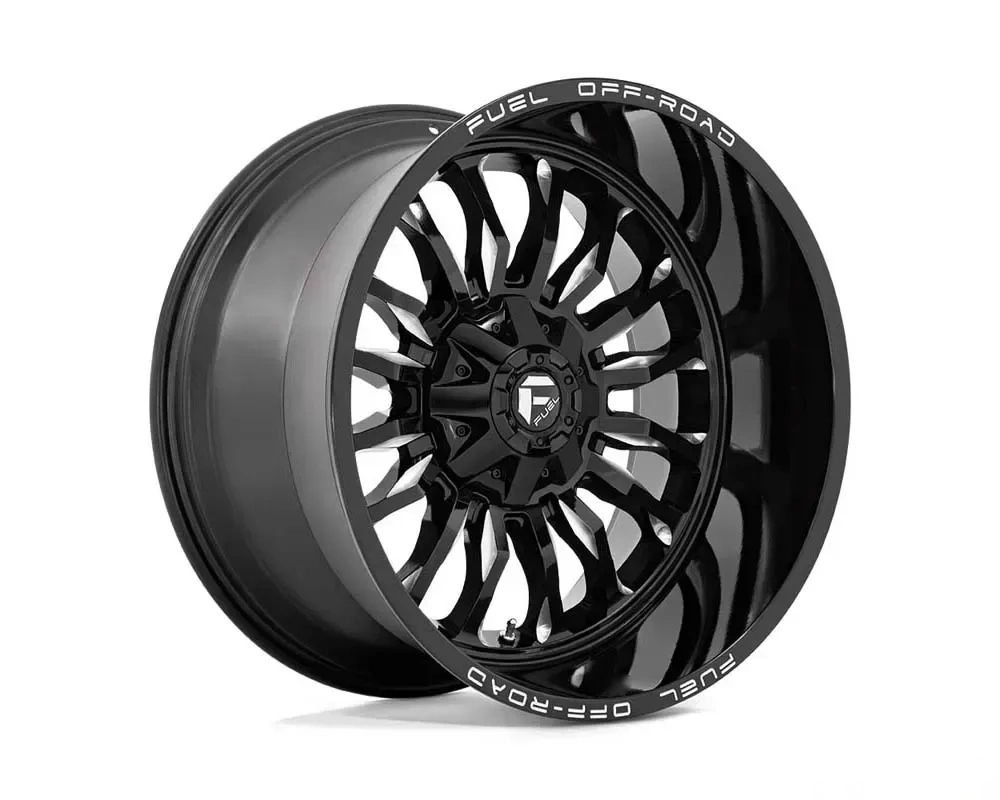 FUEL 1PC D795 Arc Wheel 22x12 8x6.5 -44mm Gloss Black Milled