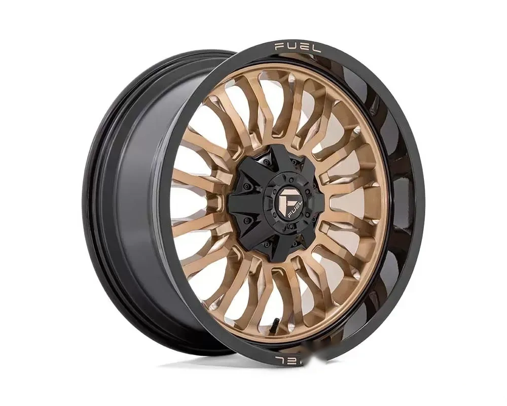 FUEL 1PC D797 Arc Wheel 20x9 8x6.5 1mm Platinum Bronze w/Black Lip