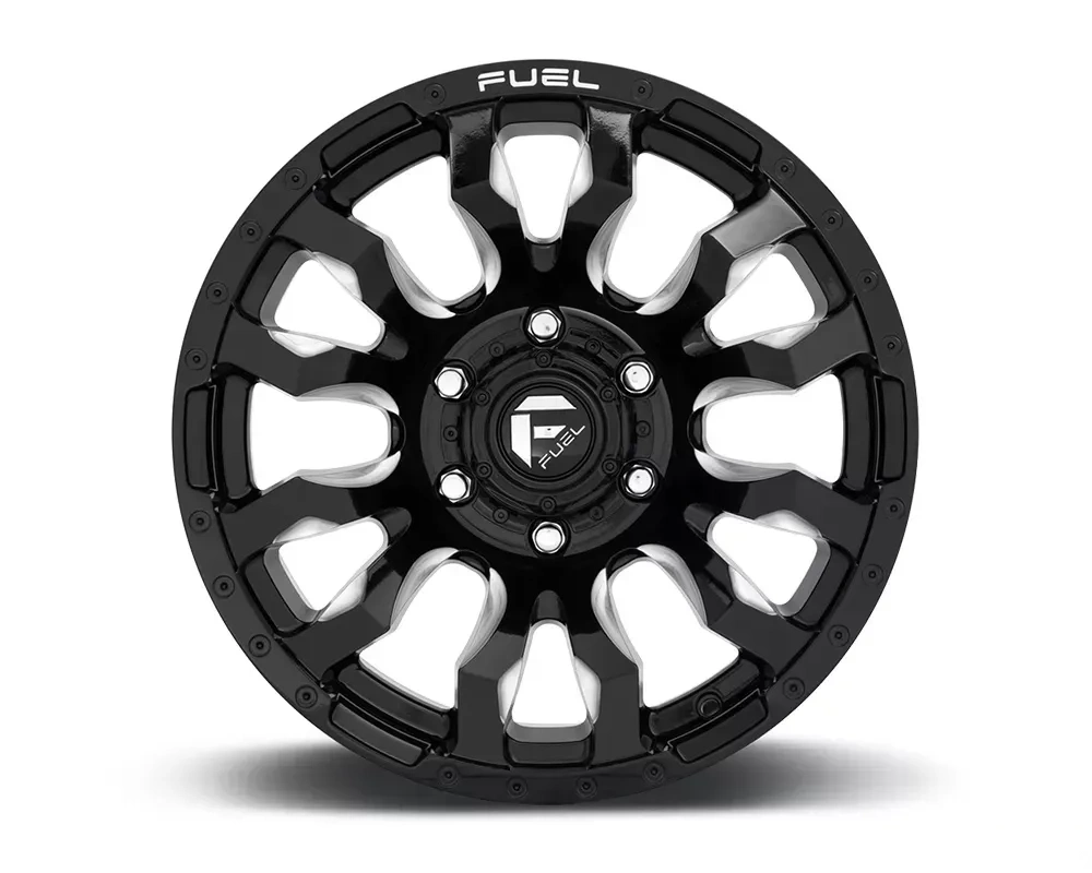 FUEL D673 Blitz Gloss Black & Milled 1-Piece Cast Wheel 20x9 6x139.7 20mm