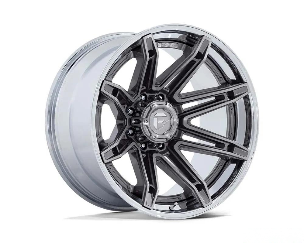 Fuel FC401 Brawl Wheel 22x10 8x165.1 -18mm Platinum w/ Chrome Lip
