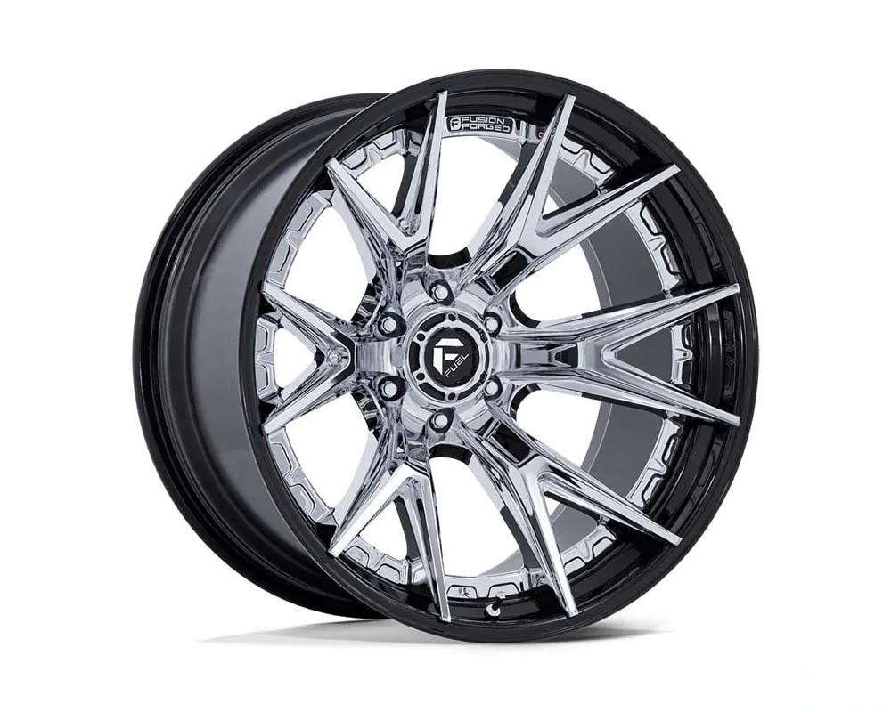 Fuel FC402 Catalyst Wheel 20x10 6x139.7 -18mm Chrome w/ Gloss Black Lip