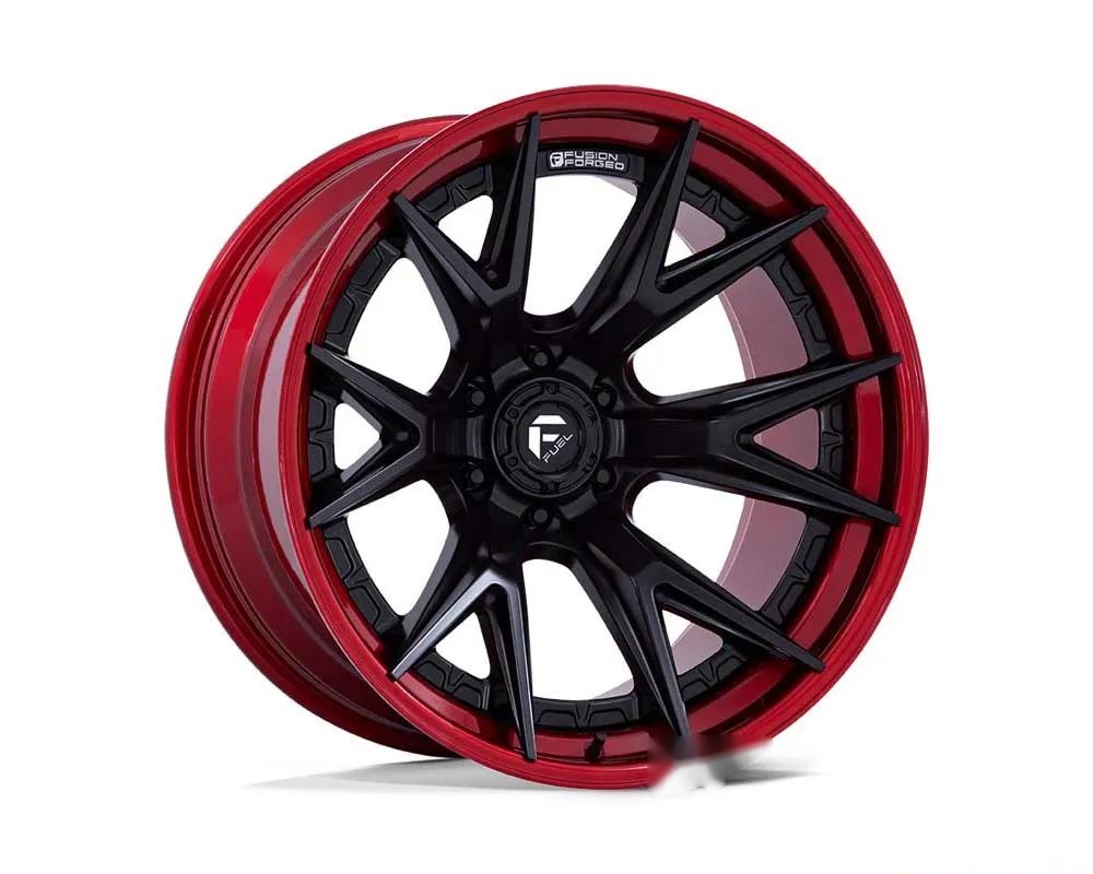 Fuel FC402 Catalyst Wheel 20x10 6x139.7 -18mm Matte Black w/ Candy Red Lip