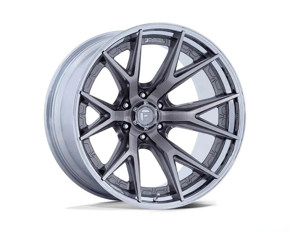Fuel FC402 Catalyst Wheel 20x10 6x139.7 -18mm Platinum w/ Chrome Lip