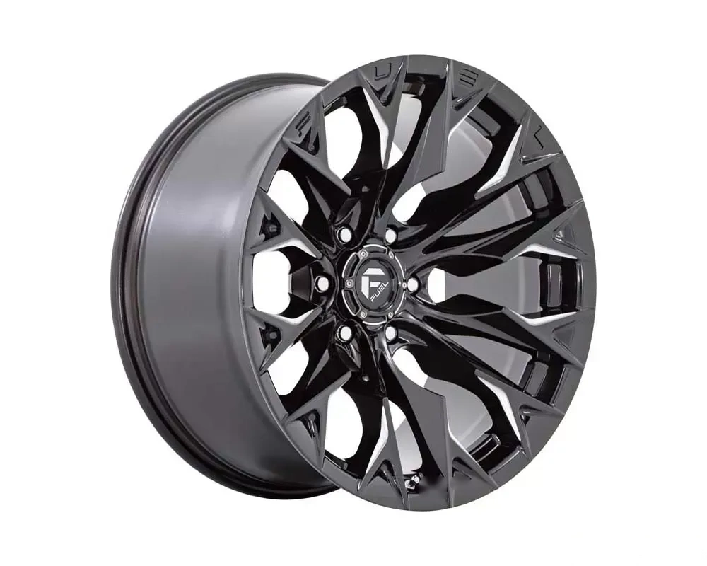 FUEL 1PC D803 Flame Wheel 20x10 6x135 -18mm Gloss Black Milled