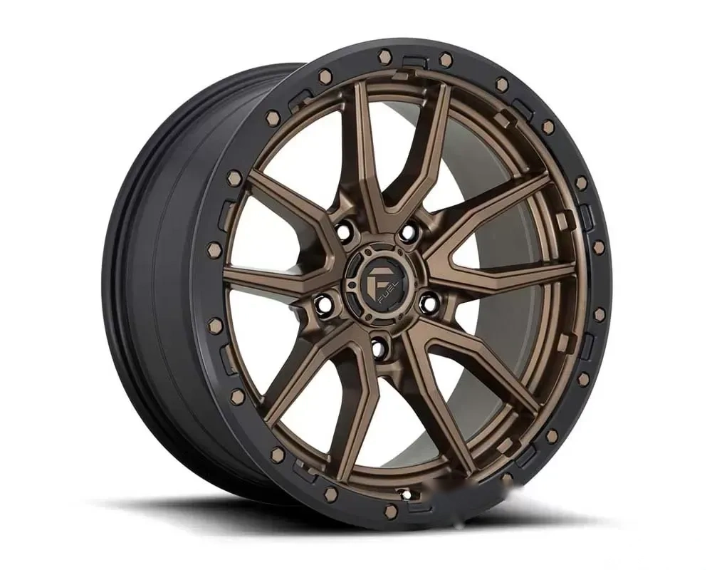 FUEL D681 Rebel Wheel 18x9 5x127 | 5x5 -12mm Matte Bronze Black Bead Ring