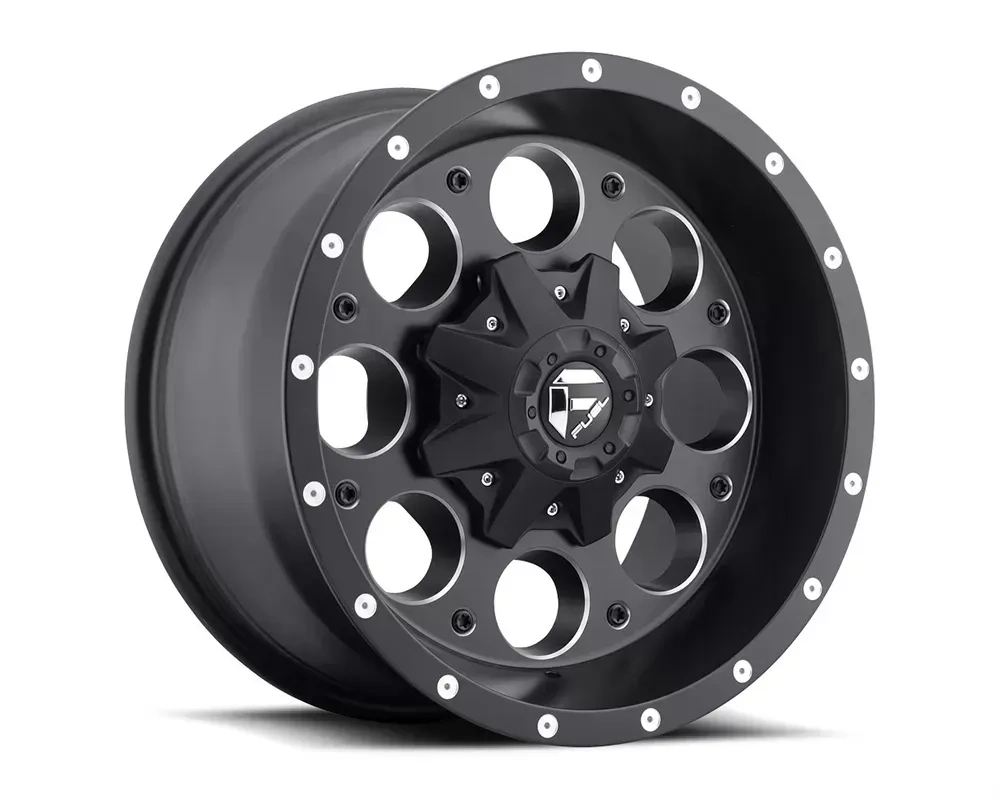 FUEL D525 Revolver Matte Black & Milled 1-Piece Cast Wheel 17x9 6x135 | 6x139.7 01mm