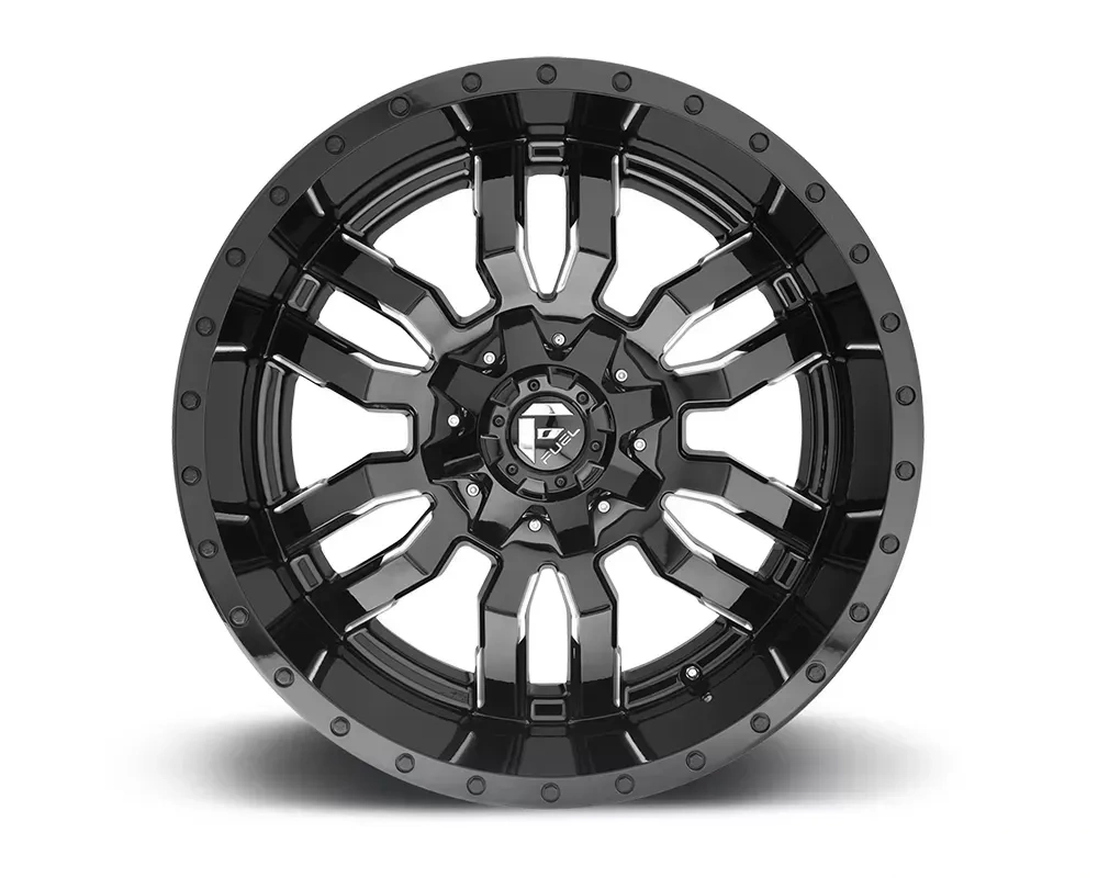 FUEL D595 Sledge Gloss Black & Milled 1-Piece Cast Wheel 17x9 5x114.3 | 5x127 -12mm