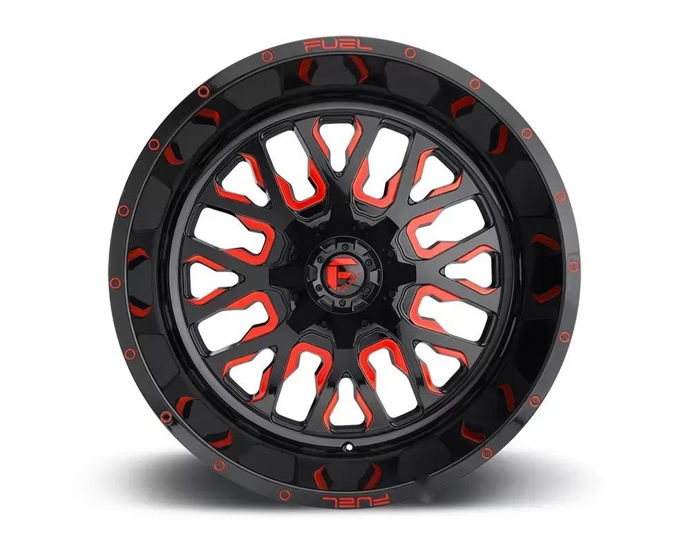 Fuel D612 Stroke Gloss Black w/ Candy Red 1-Piece Cast Wheel 22x12 5x114.3|5x127 -44mm