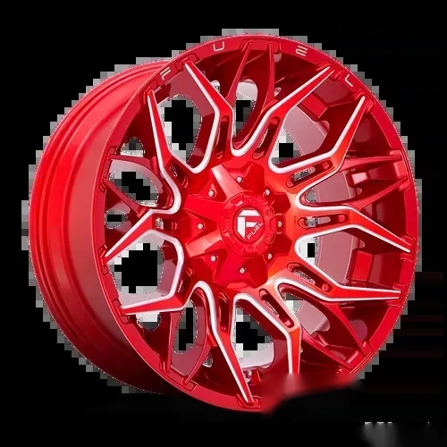 Fuel 1 Piece D771 Twitch Wheel 22x10 8x170 -18mm Candy Red Milled