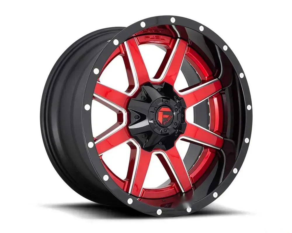 Fuel 2PC D250 Maverick Wheel 20x10 5x5.0/5.5 -19mm Gloss Red