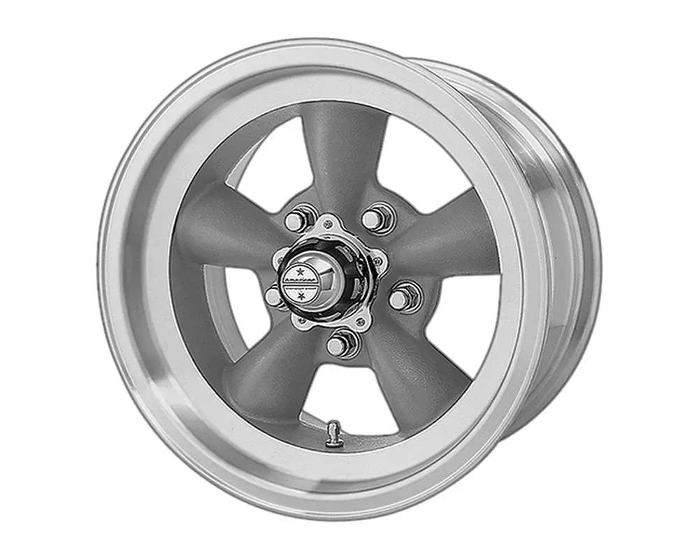 American Racing VN105 Torq Thrust D 15x6 5x5x120.65 +4mm Torq Thrust Gray Machined Lip Wheel
