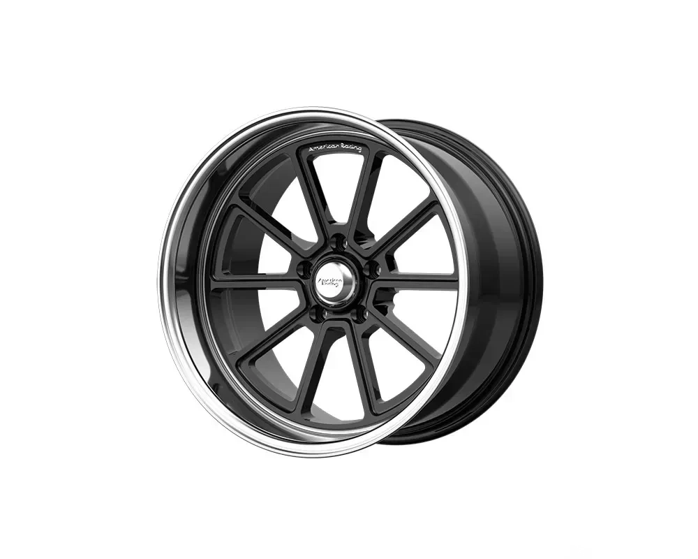 American Racing VN510 Draft 18x10 5x5x120.65 +12mm Gloss Black Diamond Cut Lip Wheel