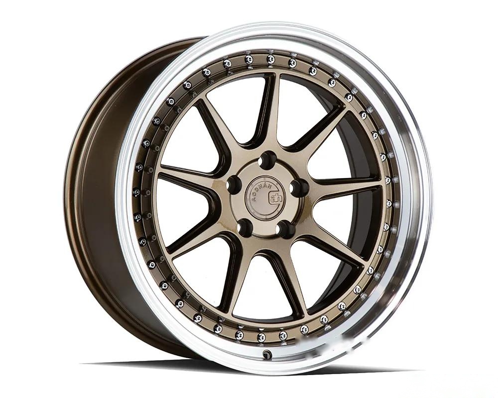 AodHan Wheels DS-X Wheels 5x114.3 18x10.5 15 Bronze w/ Machined Lip