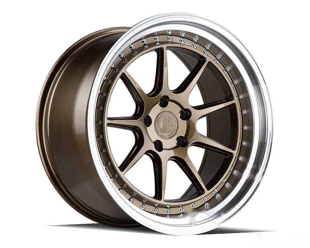 AodHan Wheels DS-X Wheels 5x114.3 18x10.5 22 Bronze w/ Machined Lip