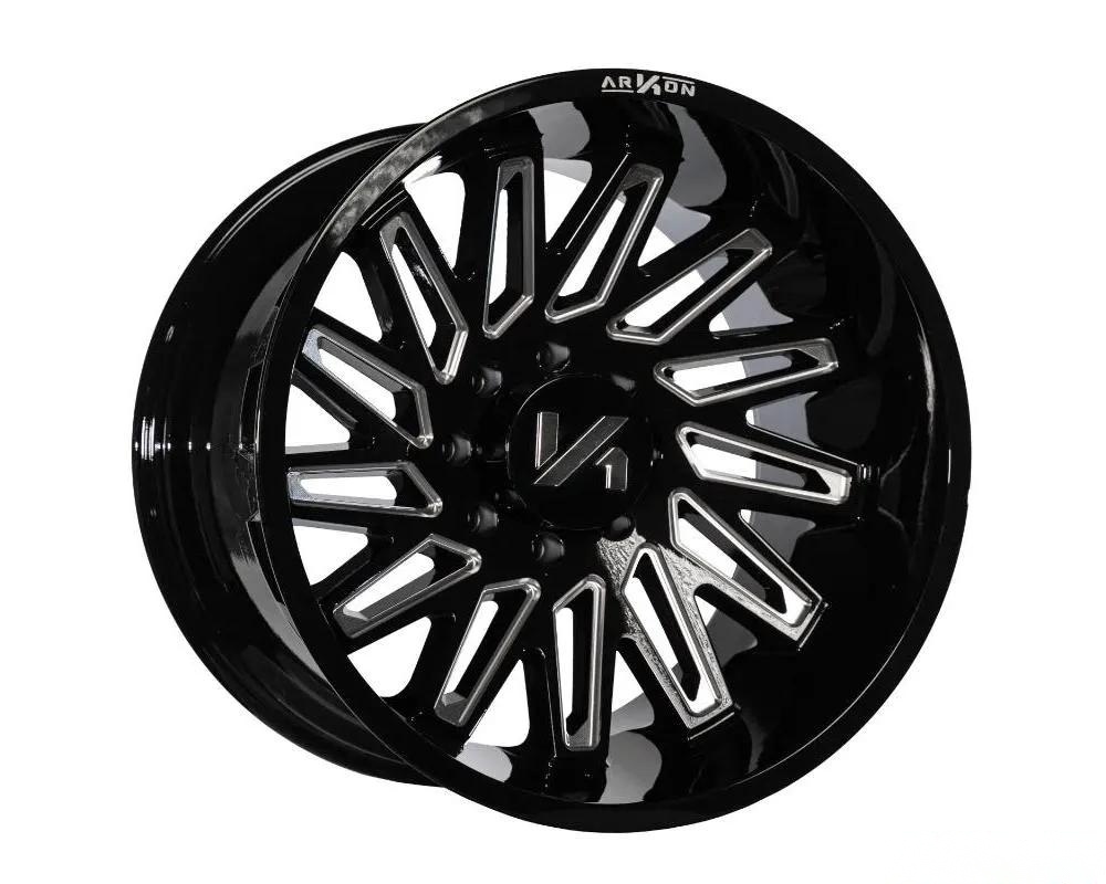 Arkon Off-Road Armstrong Wheel 22x12 8x6.5 -51 Left Directional Gloss Black w/ Milled Edges