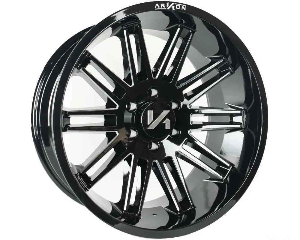 Arkon Off-Road Churchill Wheel 20x10 6x5.5 -25 Gloss Black w/ Milled Edges