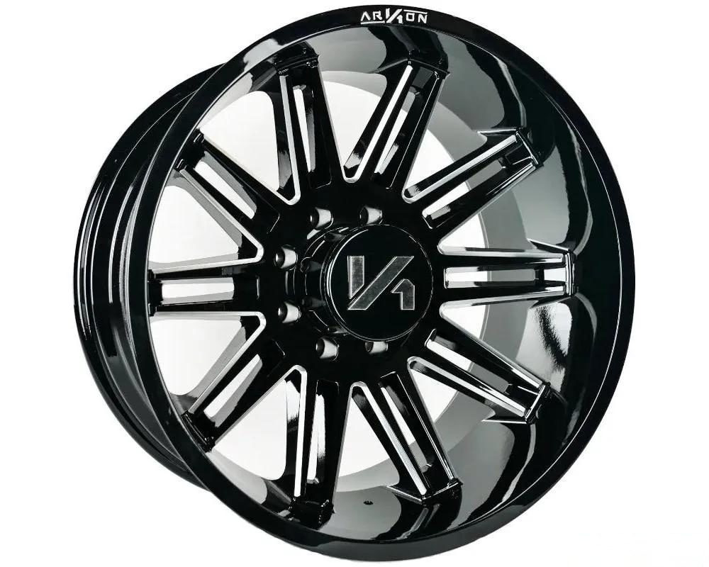 Arkon Off-Road Churchill Wheel 22x12 6x5.5 -51 Gloss Black w/ Milled Edges