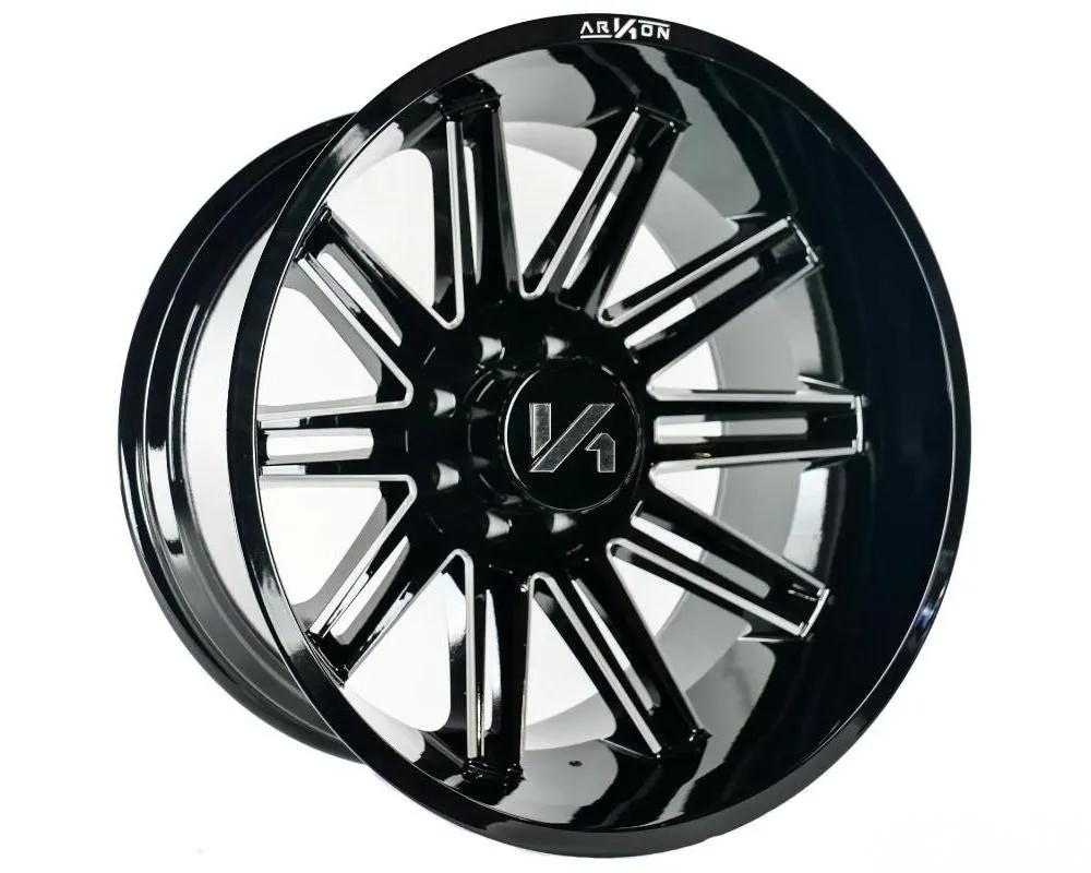 Arkon Off-Road Churchill Wheel 24x14 8x6.5 -81 Gloss Black w/ Milled Edges