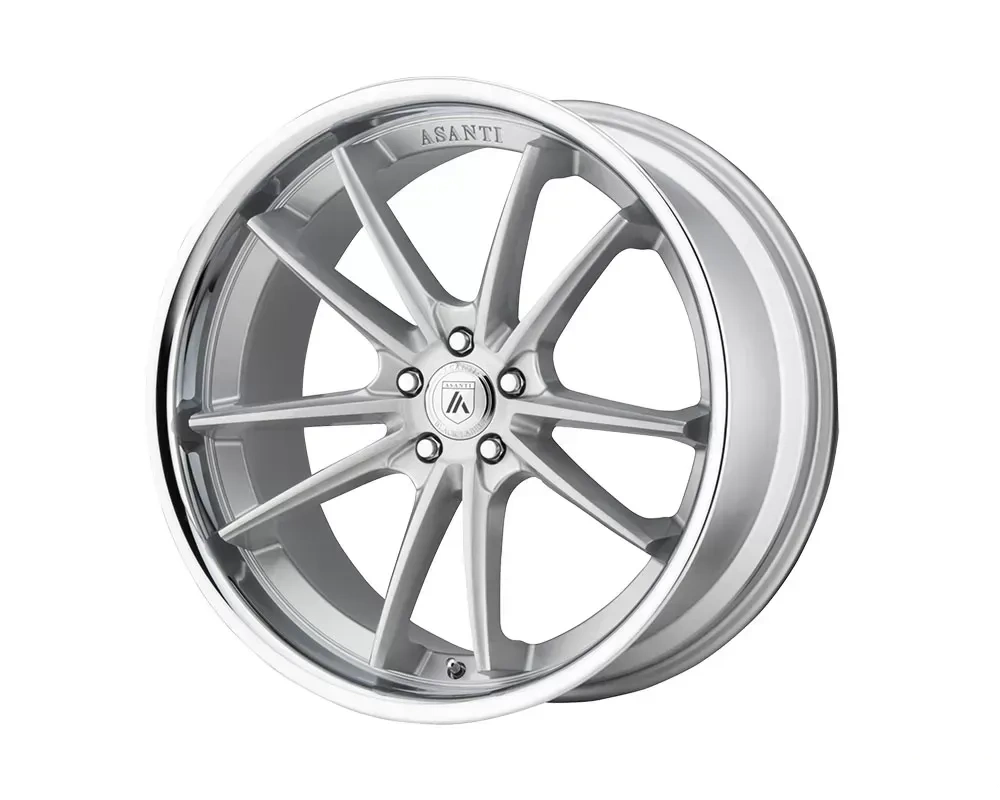 Asanti Black ABL-23 Sigma Wheel 22x10.5 5x5x112 +35mm Brushed Silver Chrome Lip