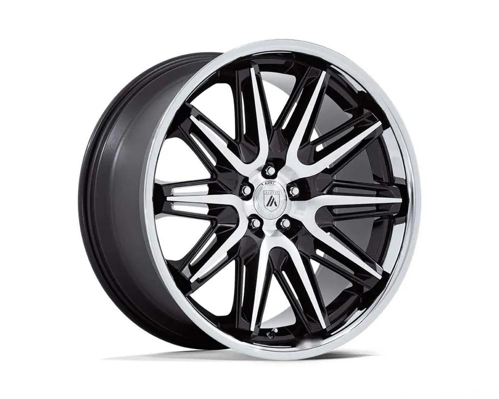 Asanti Black ABL-47 Imperator Wheel 20x9 5x114.3 35mm Gloss Black Machined w/SS Lip
