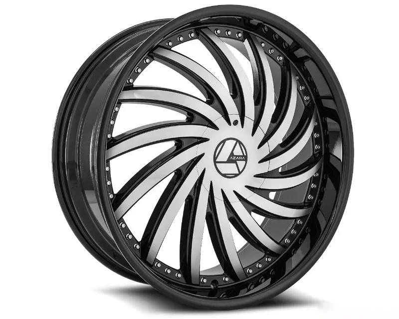Azara 508 Wheel 22x9.5 Blank 5x|6x 18mm Gloss Black Machined