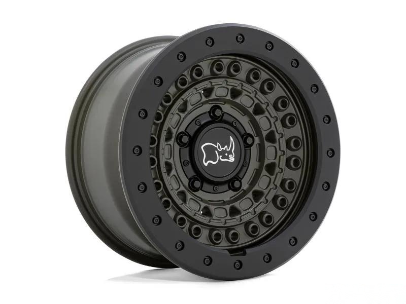 Black Rhino Barricade Wheel 18x9 6x135 +10mm Olive Dab Green w/Black Rock Guard