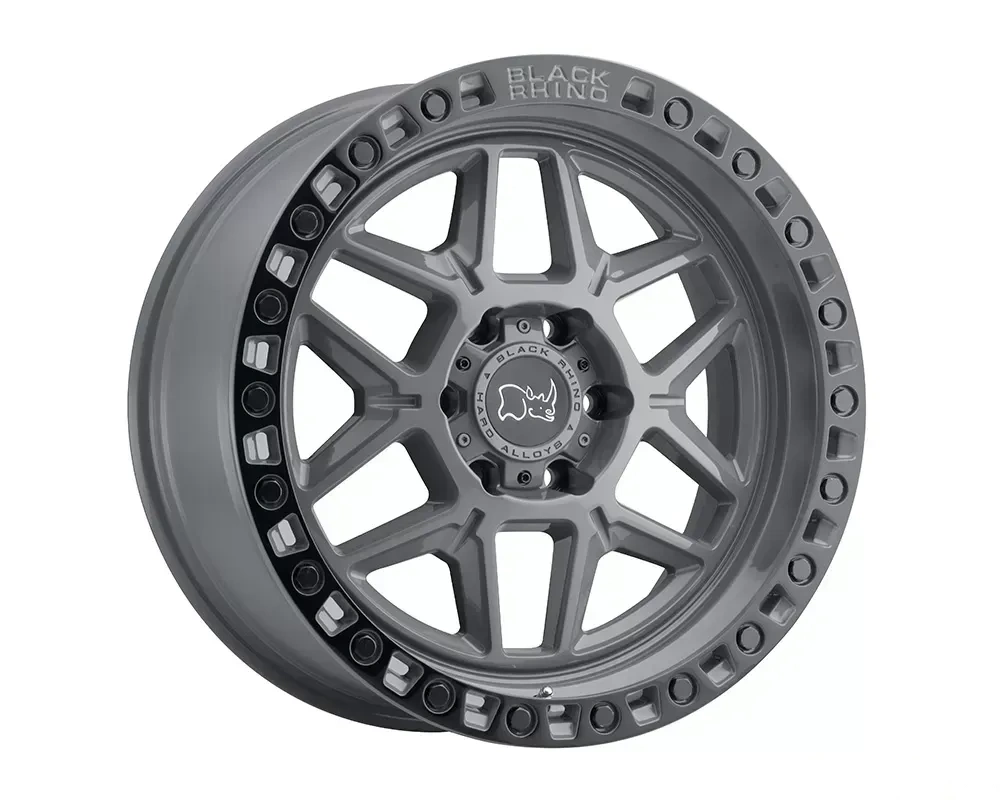 Black Rhino Kelso Wheel 18x9 6x139.7 12mm Battleship Gray w/Black Lip Edge & Black Bolts
