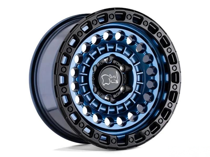 Black Rhino Sentinel Wheel 17x8.5 8x180 -18mm Cobalt Blue w/Black Ring