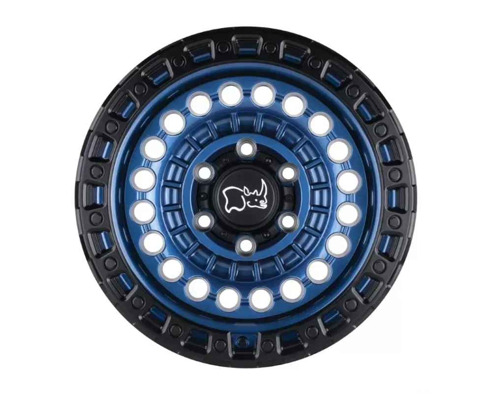 Black Rhino Sentinel Wheel 20x9.5 6x114.3 12 Cobalt Blue w/Black Lip Edge