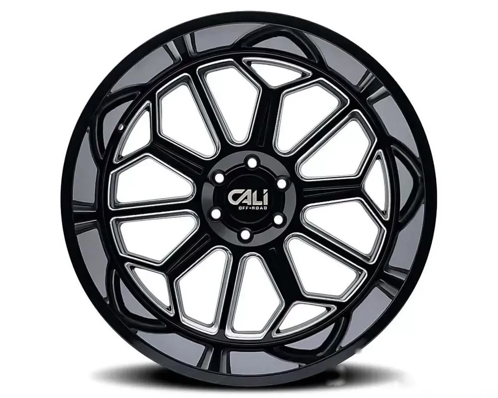 Cali Off-Road Auburn Wheel 20x9 6x139.7 -12mm Gloss Black Milled