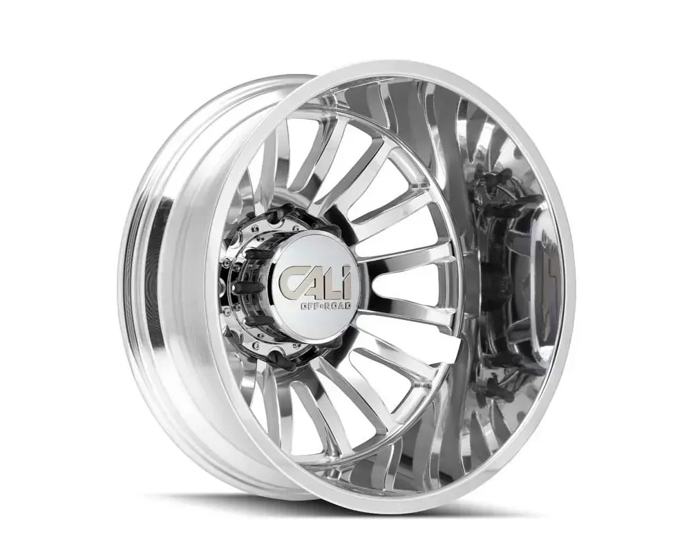 Cali Off-Road Summit Dually Wheel 20x8.25 8x200 -192mm Polished/Milled Spokes
