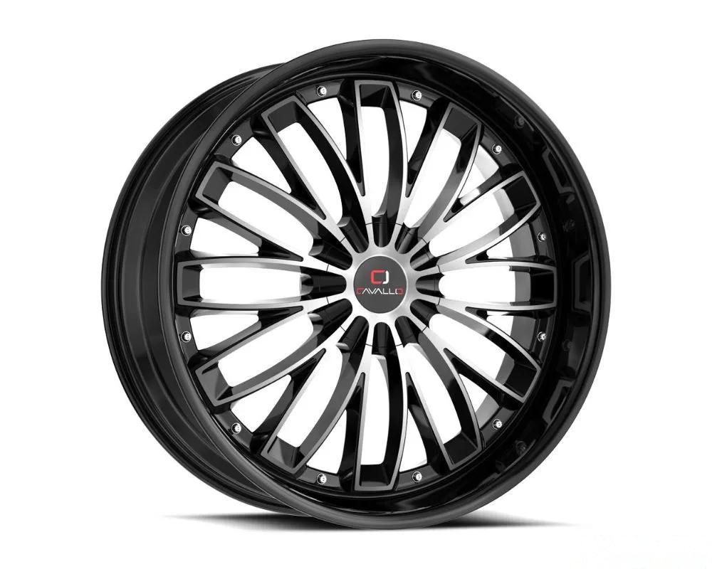 Cavallo CLV-42 Wheel 22x9.5 BLANK 18mm Gloss Black & Machined