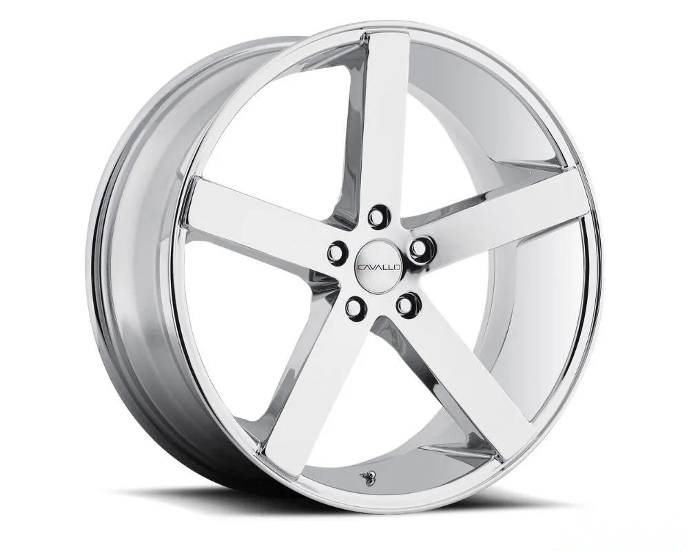 Cavallo CLV-5 Wheel 20x8.5 BLANK 15mm Nano Chrome