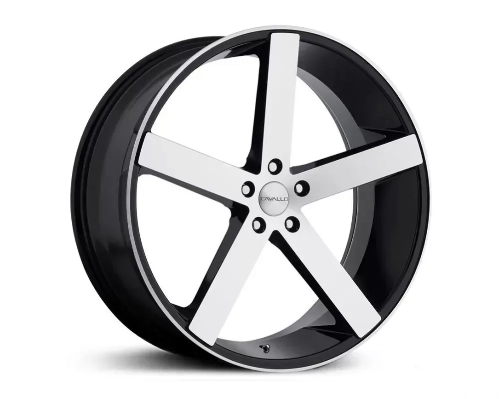 Cavallo CLV-5 Wheel 20x8.5 Blank 15mm Gloss Black Machined