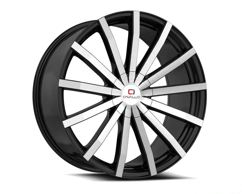 Cavallo CLV-52 Wheel 22x8.5 5x112|5x114.3 38mm Gloss Black & Machined