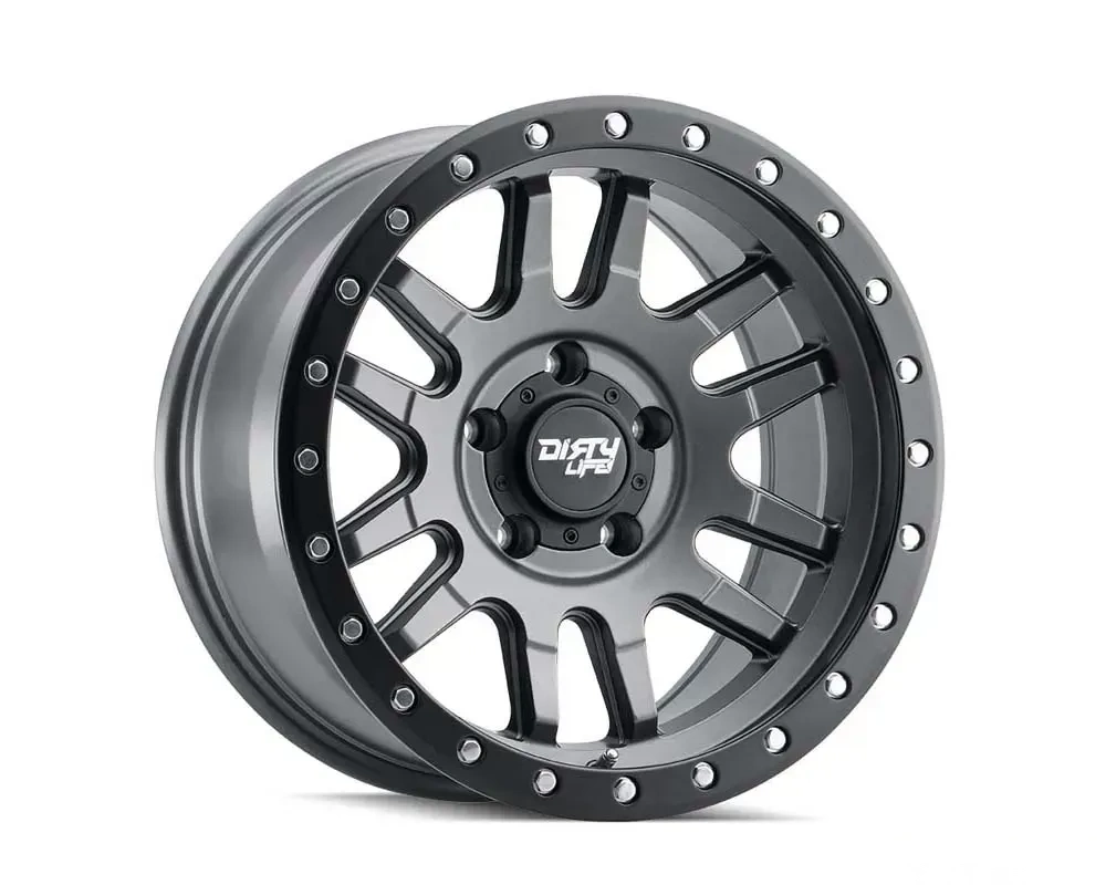 Dirty Life Canyon Pro Wheel 17x9 5x127 | 5x5 -38mm Satin Graphite/Black Lip