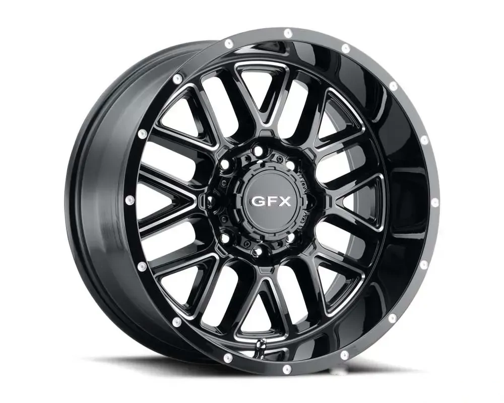 G-FX Wheels TM-5 20x10 6x135 | 6x139.7 -19mm Gloss Black Milled