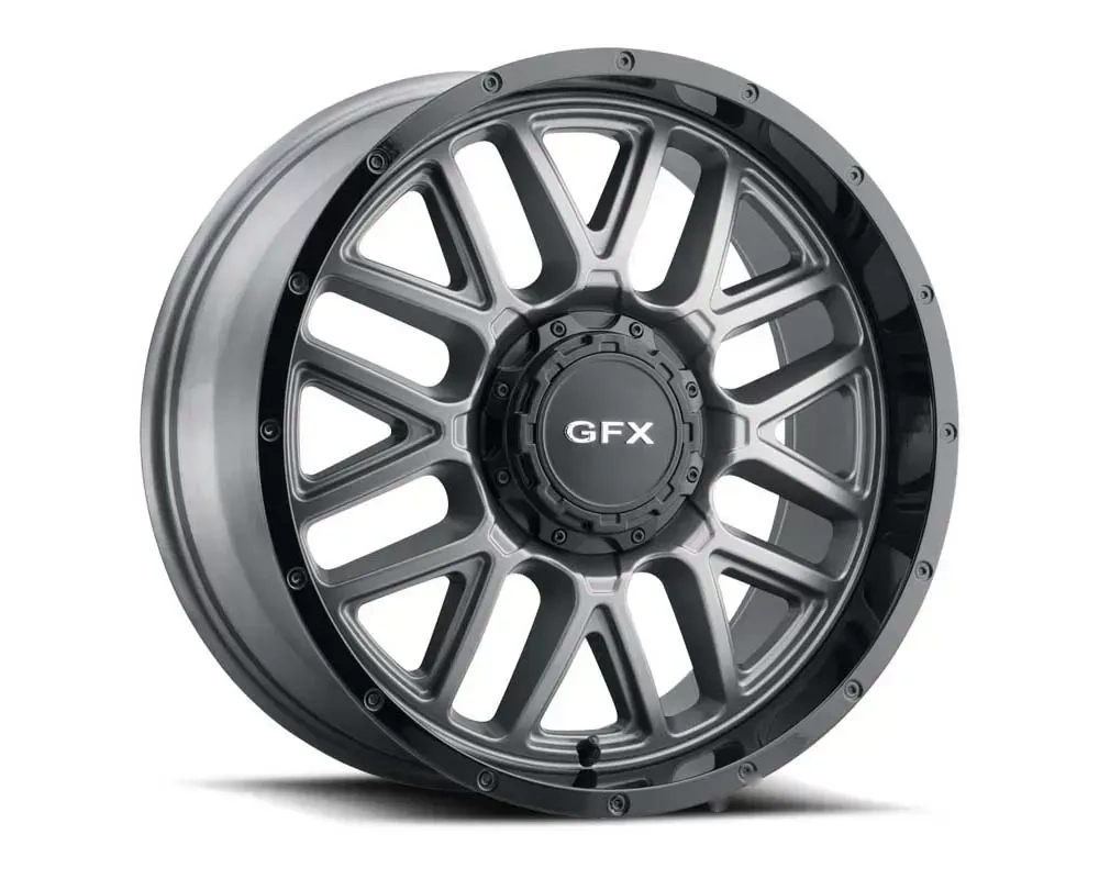 G-FX Wheels Truck Wheels TM-5 17x8.5 6x139.7 0mm Matte Grey with Matte Black Lip