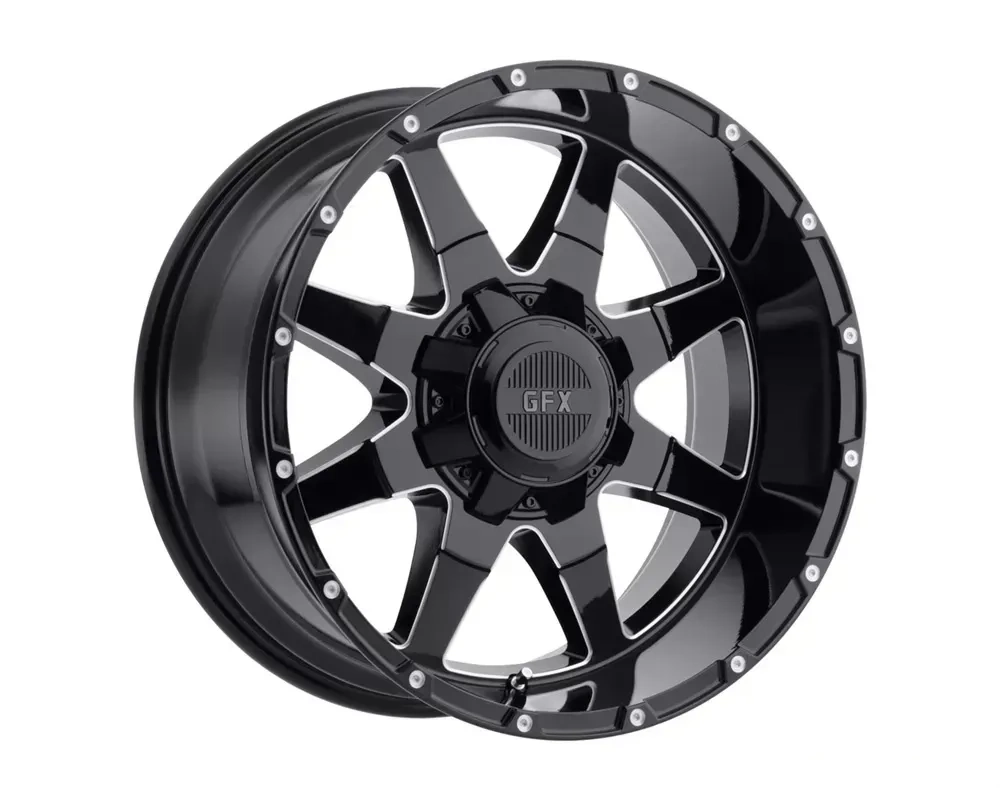 G-FX Wheels TR12 18x9 5x114.3 | 5x127 12mm Gloss Black Milled