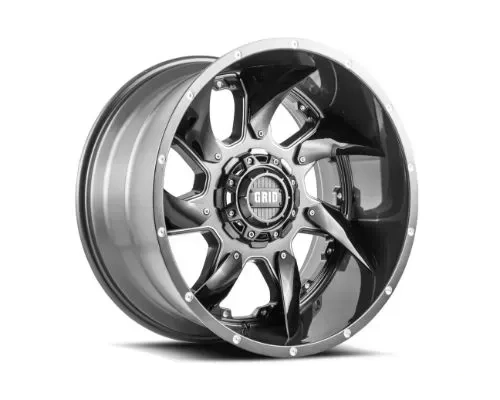 Grid Wheel Offroad GD01 Wheel 18x9 5x114.3|5x127 | 5x5 -12mm Gloss Graphite | Milled