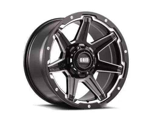 Grid Wheel Offroad GD06 Wheel 20x9 5x114.3|5x127 | 5x5 15mm Gloss Black | Milled