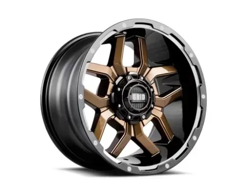 Grid Wheel Offroad GD07 Wheel 18x9 5x114.3|5x127 | 5x5 15mm Gloss Bronze | Black Lip