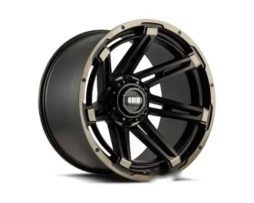 Grid Wheel Offroad GD12 Wheel 18x9 6x135|6x139.7 15mm Double Dark Tint | Matte Black Lip