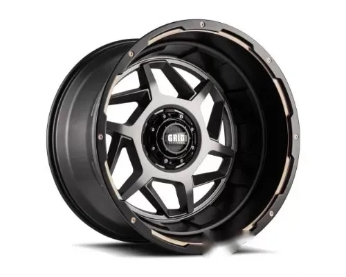 Grid Wheel Offroad GD14 Wheel 17x9 5x114.3|5x127 | 5x5 0mm Matte Anthracite | Black Lip