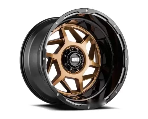 Grid Wheel Offroad GD14 Wheel 17x9 6x135|6x139.7 0mm Gloss Bronze | Black Lip