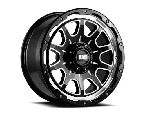 Grid Wheel Offroad GD15 Wheel 17x9 6x135|6x139.7 0mm Gloss Black | Milled