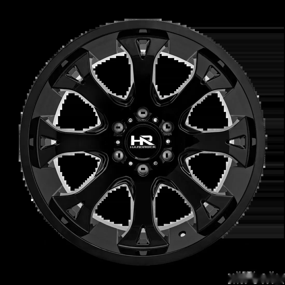 Hardrock Offroad BloodShot Xposed Aluminum Wheel 20x12 6x139.7 -44 108 Gloss Black